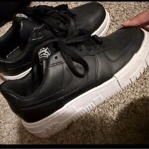 Nike Air Force 1 Pixel Black and White Shoes